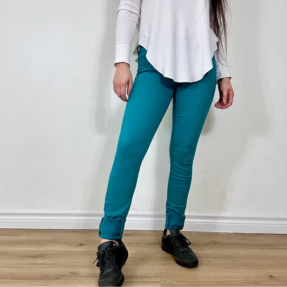 *Mavi Jeans Co Turquoise Alexa Mid Rise Skinny Jeans